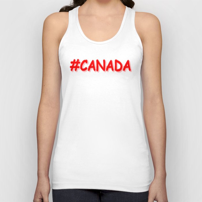 "#CANADA" Cute Expression Design. Buy Now Tank Top