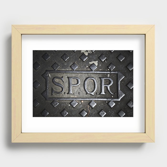 SPQR Rome, Italy Recessed Framed Print