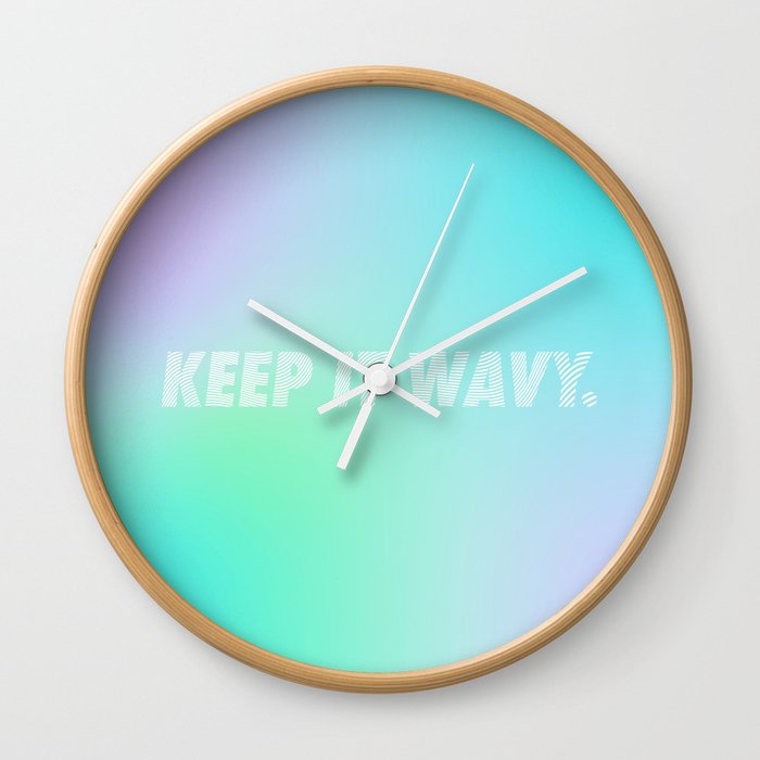 Keep It Wavy Holographic Wall Clock
