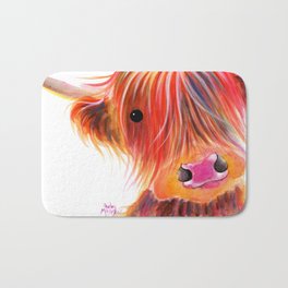 Scottish Highland Cow ' SWEET SATSUMA ' by Shirley MacArthur Bath Mat | Highland Cow Clock, Best Gifts Online, Cute Cow Art, Top Birthday Gifts, Funny Cow Gifts, Cow Print Cushion, Buy Cow Prints, Buy Cow Painting, Highland Cow Mug, Buy Scottish Gifts 