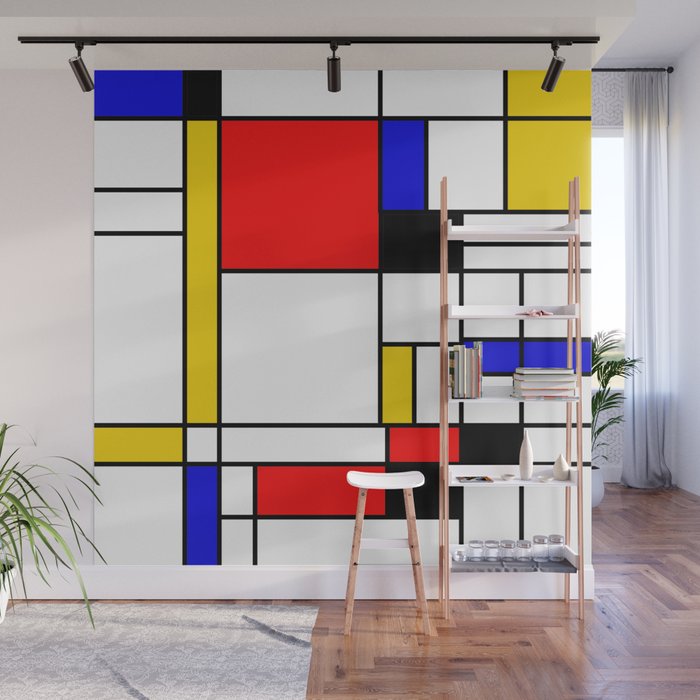 Bauhouse Composition Mondrian Style Wall Mural