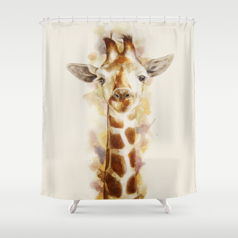 Giraffe Shower Curtain By Beart24 Society6