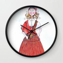 MARIA FROM MADEIRA, PORTUGAL Wall Clock
