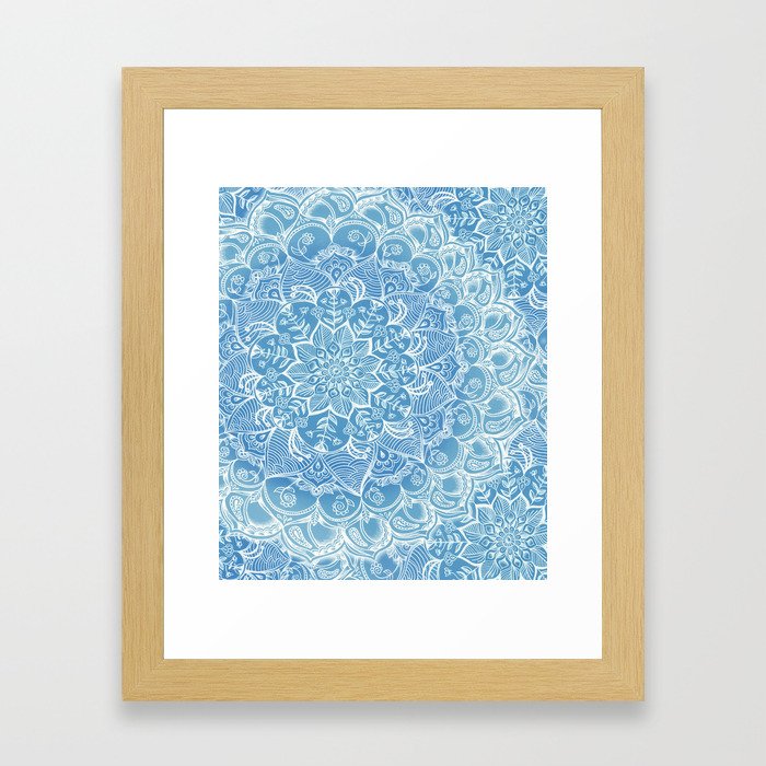 Blueberry Lace Framed Art Print