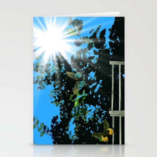 On the edge of the garden. Stationery Cards