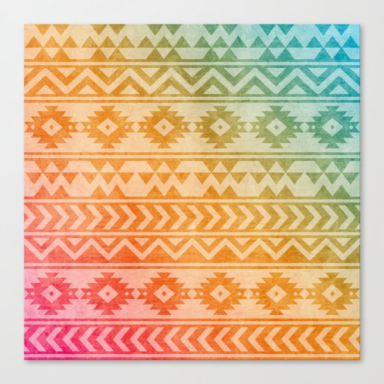 Aztec Pattern 02 Canvas Print