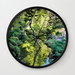 Japanese Tea Garden Lake Wall Clock