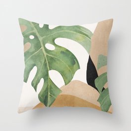 monstera pillow