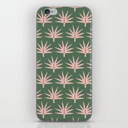 Abstract Shapes Pattern 1 in Sage and Rose Gold (tropical palm) iPhone Skin