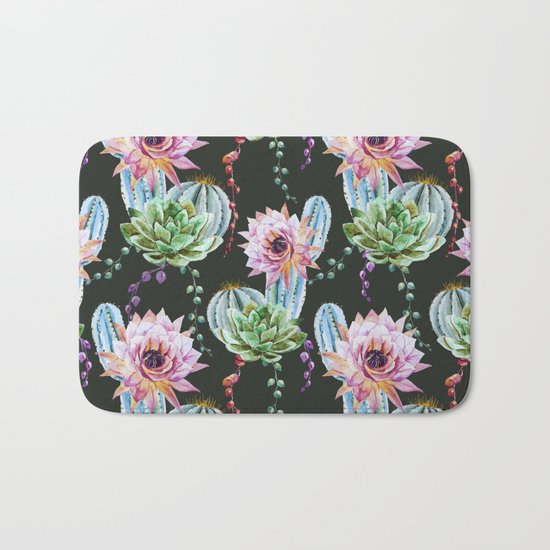 Cactus Pattern 09 Bath Mat