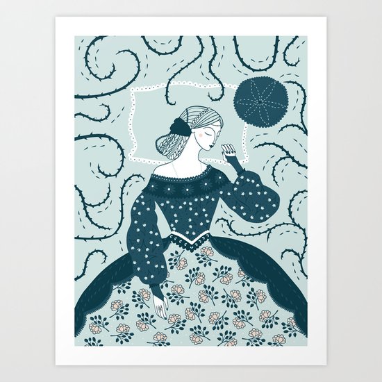 Little Briar Rose Art Print