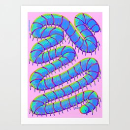 blue millipede Art Print