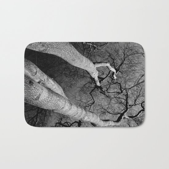 Monochrome Trees Bath Mat