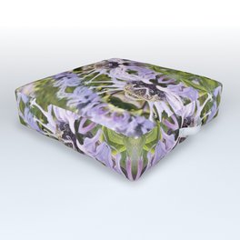 Lacy Lavender Wild Bergamot Kaleidoscope Outdoor Floor Cushion