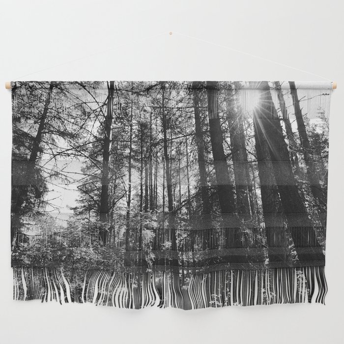 Scottish Highlands Summer Sun in Black and White Wall Hanging
