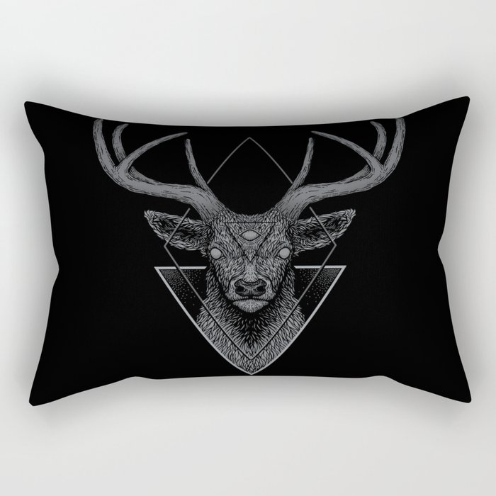Dark Deer Rectangular Pillow