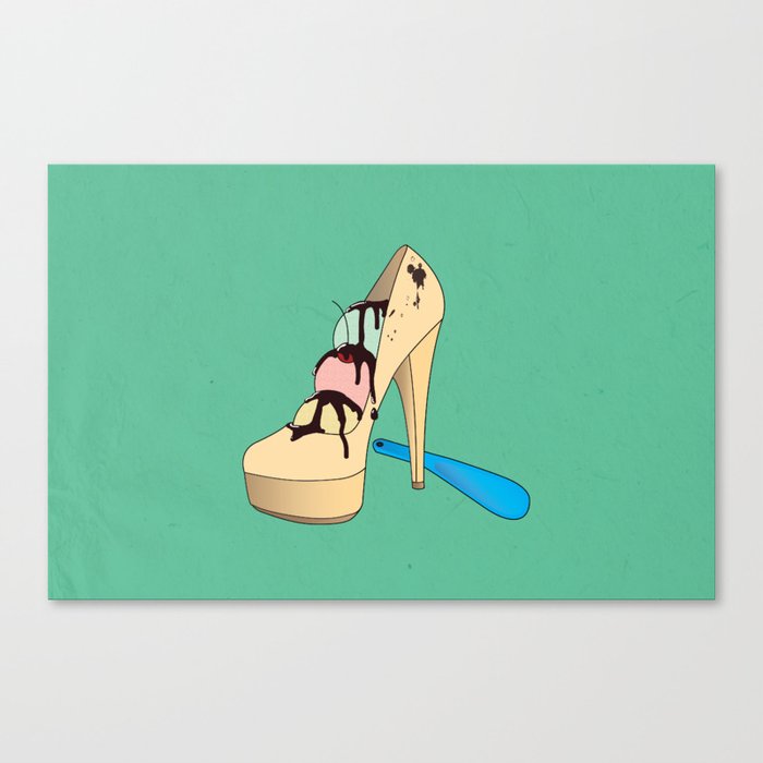 Ice Creamy Shoes Canvas Print