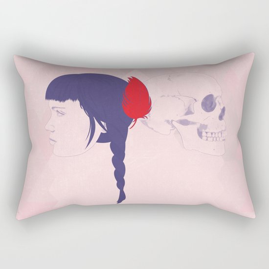 skull+face Rectangular Pillow