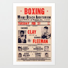 Amazing Old School Boxing Fight Poster Art Print