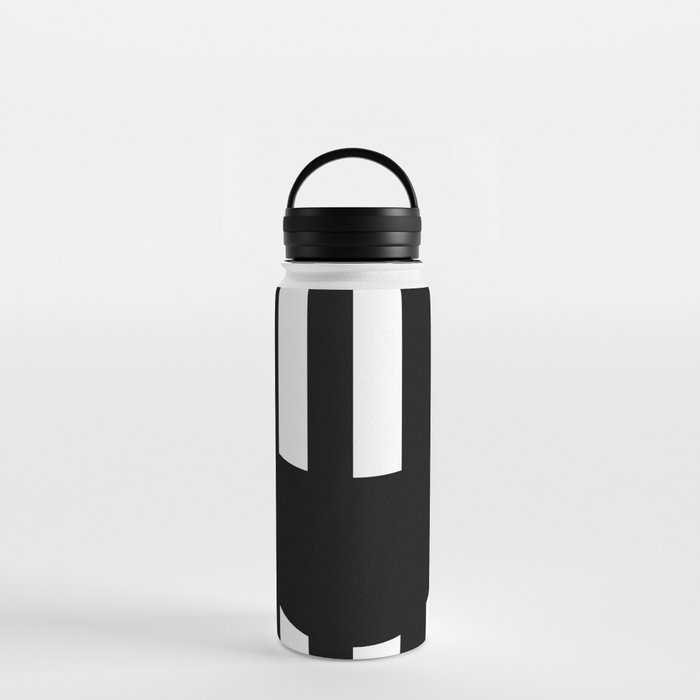 Black and white logo art Water Bottle