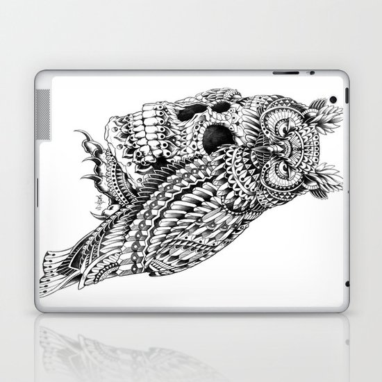 Great Horned Skull Laptop & iPad Skin