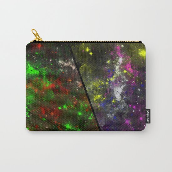 Parallel Universe - Split 'space' artwork showing 2 opposing galaxies Carry-All Pouch