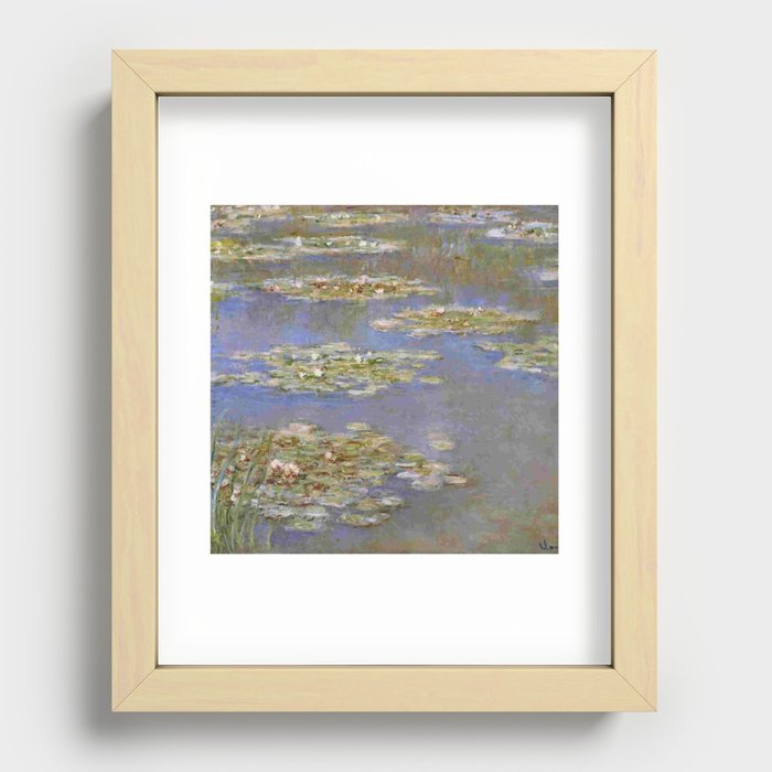 Monet, water lilies or nympheas 5 w1675 water lily Recessed Framed Print