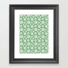Abstract Summer Boho Pattern In Green Framed Art Print