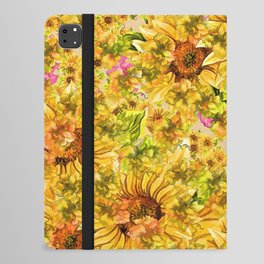 Sunflowers Pattern Design iPad Folio Case