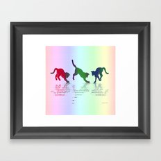 CATS RAINBOW Framed Art Print