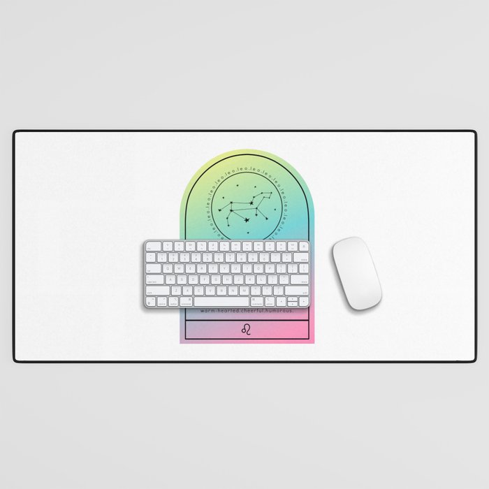 Leo Zodiac | Gradient Arch Desk Mat