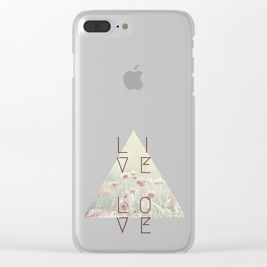 Live & Love Vintage Clear iPhone Case