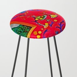 The Dessert Harmony in Red Henri Matisse The Red Room vibrant version Counter Stool