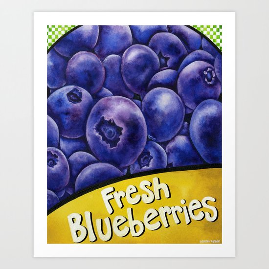 Fresh Blueberries Art Print