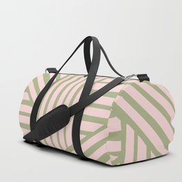 Abstract Shapes 223 in Pale Pink Sage Green Duffle Bag