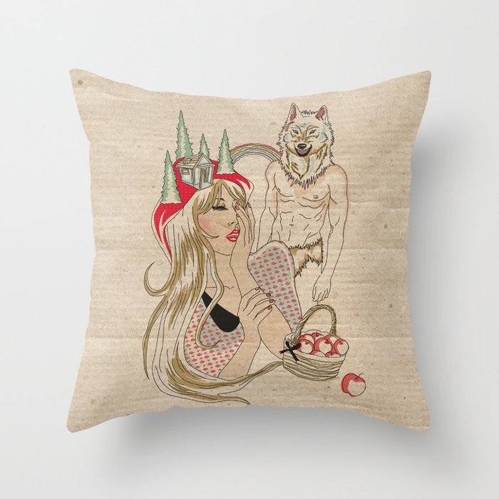 Little Red Riding Hood Throw Pillow