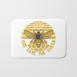 God Save The Queen Vintage Bee Bath Mat