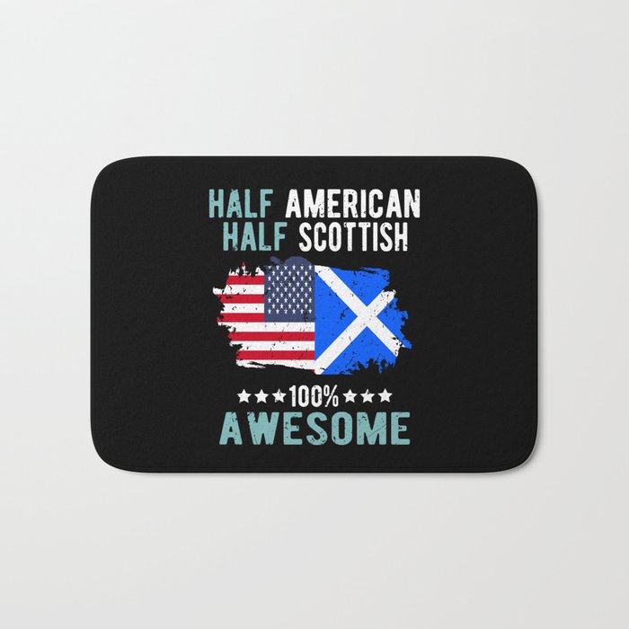 Half American Half Scottish Bath Mat