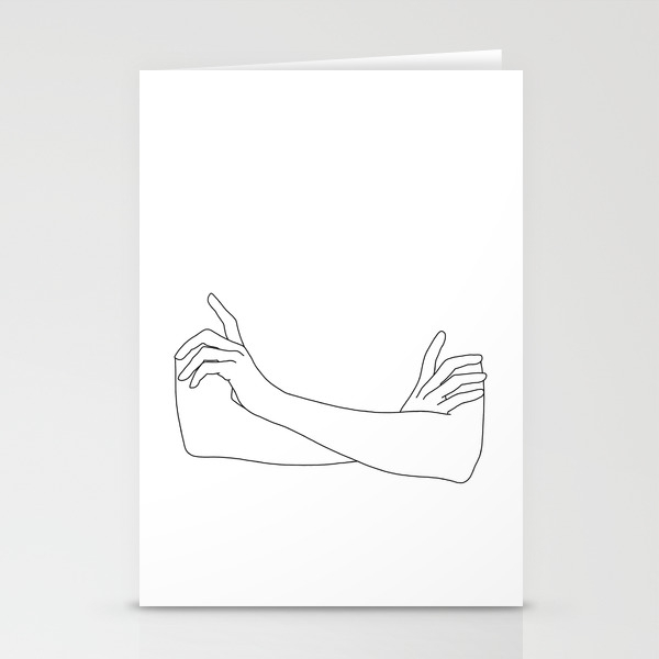 Folded Arms Line Drawing Illustration Juno Stationery Cards By Thecolourstudy Society6 See more ideas about folded arms, arms, women. society6