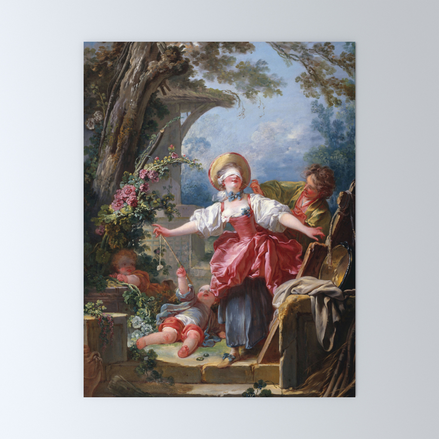 Blind Man S Bluff Jean Honore Fragonard 1750 Mini Art Print By