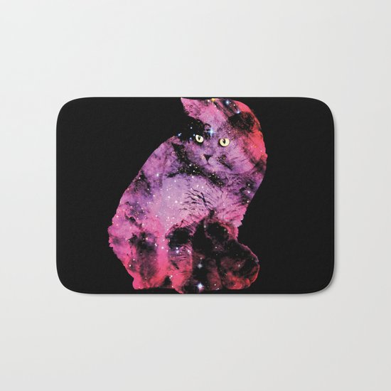 Celestial Cat - The British Shorthair & The Pelican Nebula Bath Mat