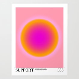 Gradient Angel Number: Support Art Print