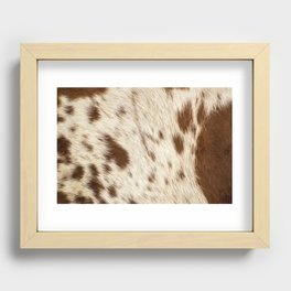 Pattern of a Longhorn bull cowhide. Recessed Framed Print