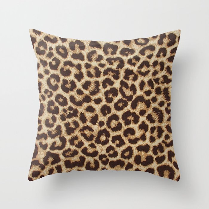 Leopard Print Throw Pillow