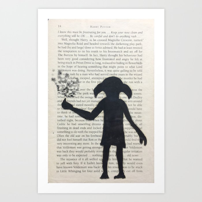 Harry Potter  Free Dobby Silhouette Typography Wrapping Paper - Custom  Fan Art