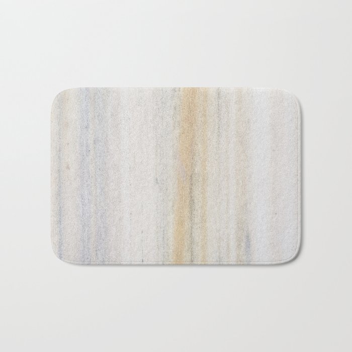 Rustic gray gold yellow vintage white marble Bath Mat