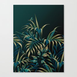 Palm Garden - Green Canvas Print