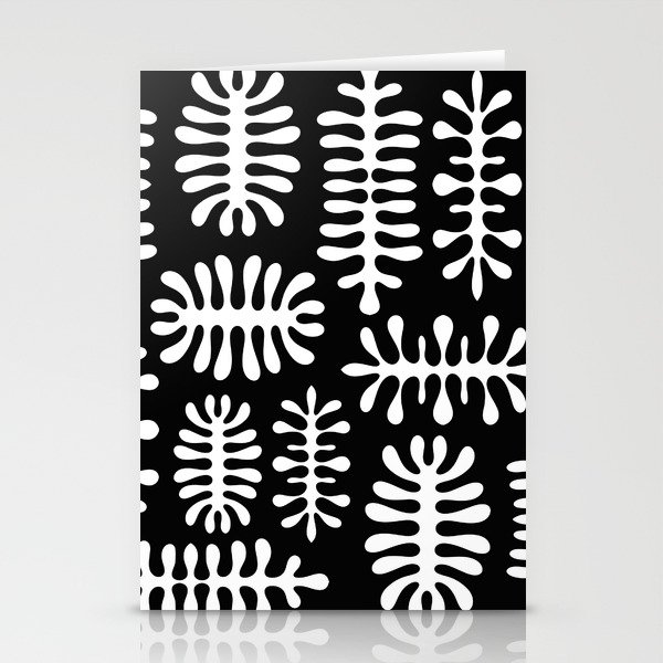 Black and white seaweed inspired by Matisse Stationery Cards
