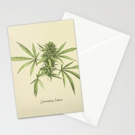 Vintage botanical print - Cannabis Stationery Card