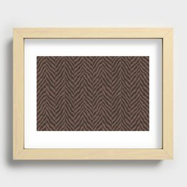 Abstract Zebra chevron pattern. Digital animal print Illustration Background. Recessed Framed Print